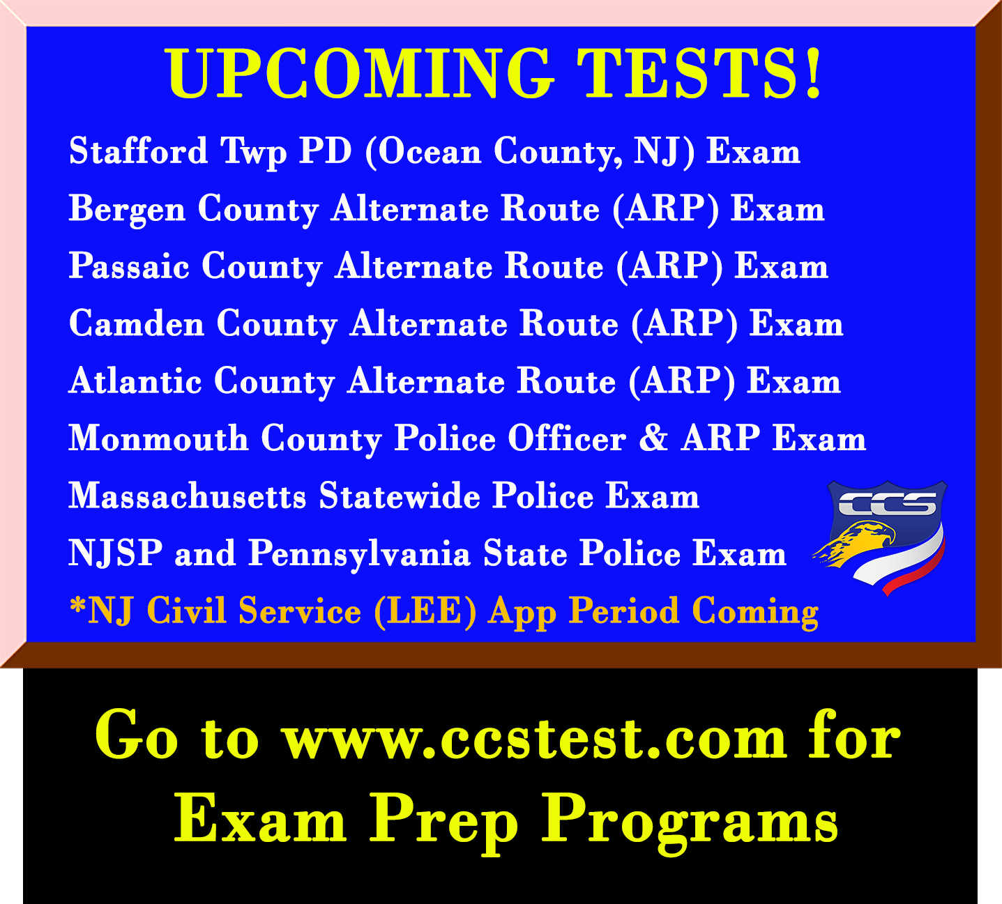 Testing Opportunities for 2024 CCS Test Prep® CCS Test